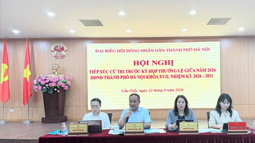 ĐẠI BIỂU HĐND THÀNH PHỐ HÀ NỘI - ĐƠN VỊ BẦU CỬ SỐ 5 TIẾP XÚC CỬ TRI TRƯỚC KỲ HỌP