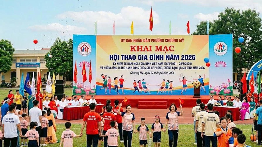 Phường Chương Mỹ sẵn sàng tổ chức hội thao gia đình năm 2026