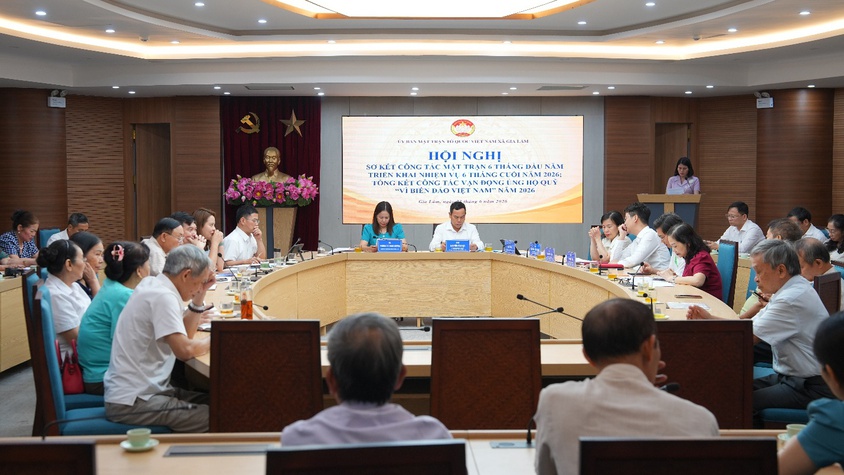 Ủy ban MTTQ Việt Nam xã Gia Lâm sơ kết công tác Mặt trận 6 tháng đầu năm 2026