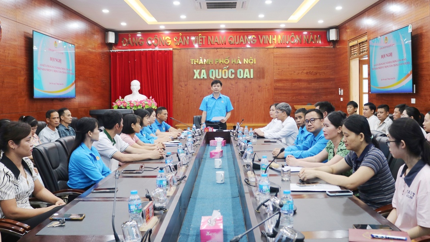CÔNG ĐOÀN XÃ QUỐC OAI SƠ KẾT CÔNG TÁC 6 THÁNG ĐẦU NĂM 2026: KHẲNG ĐỊNH VAI TRÒ CHỖ DỰA TIN CẬY CỦA ĐOÀN VIÊN, NGƯỜI LAO ĐỘNG