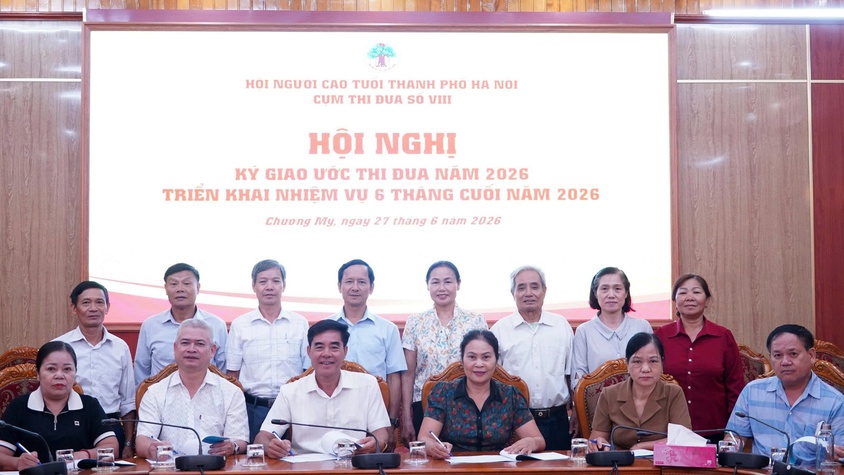 Cụm thi đua số VIII Hội Người cao tuổi thành phố Hà Nội ký giao ước thi đua năm 2026