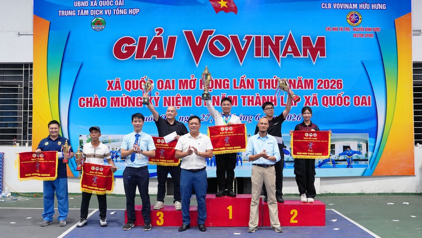 BẾ MẠC GIẢI VOVINAM XÃ QUỐC OAI MỞ RỘNG LẦN THỨ I NĂM 2026: QUỐC OAI DẪN ĐẦU TOÀN ĐOÀN