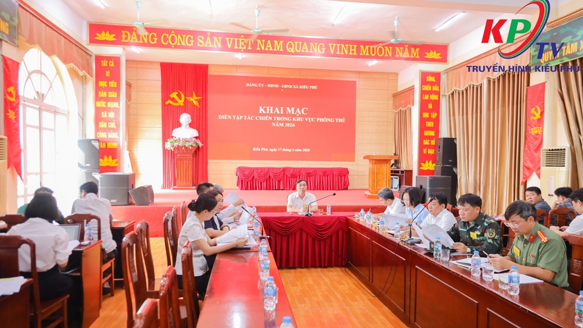 Xã Kiều Phú tổ chức luyện tập chuẩn bị cho khai mạc Diễn tập tác chiến trong khu vực phòng thủ xã năm 2026