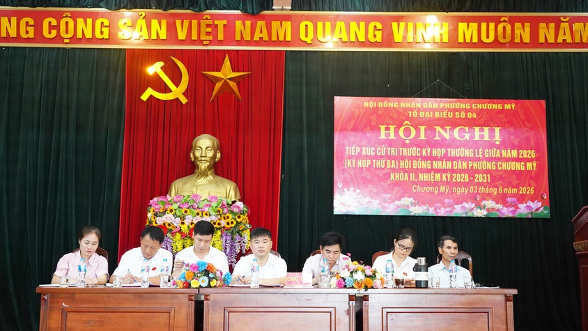 Tổ đại biểu số 4 HĐND phường Chương Mỹ tiếp xúc cử tri trước kỳ họp thường lệ giữa năm 2026