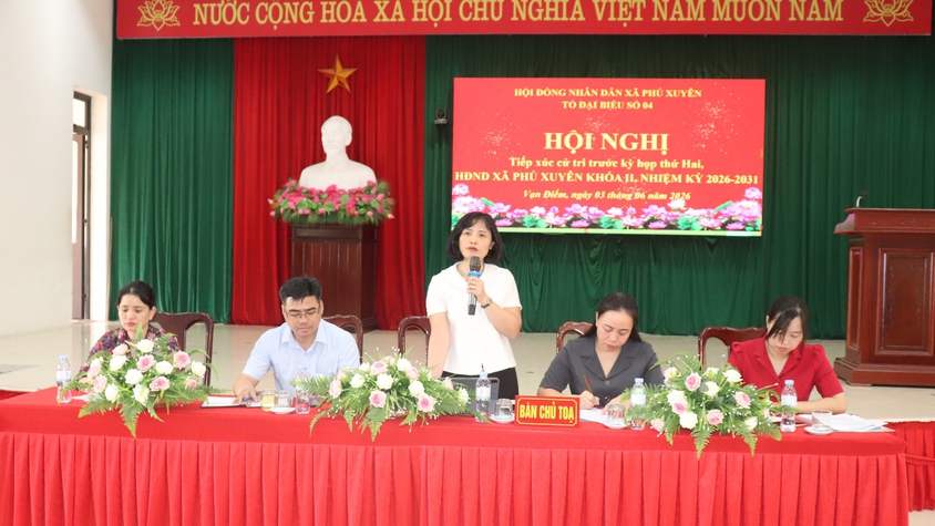 TỔ ĐẠI BIỂU SỐ 4 - HĐND XÃ TIẾP XÚC CỬ TRI TRƯỚC KỲ HỌP THƯỜNG LỆ GIỮA NĂM 2026