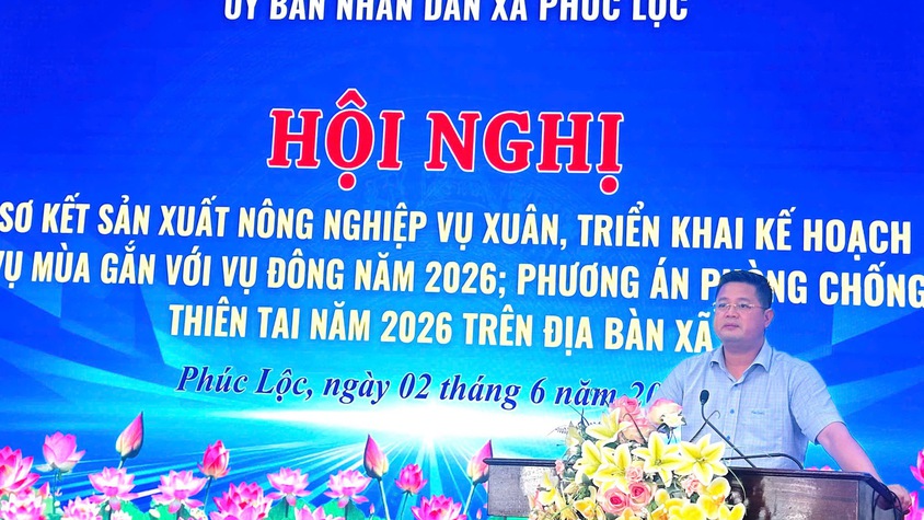 Phúc Lộc: Sơ kết sản xuất vụ Xuân, triển khai nhiệm vụ vụ Mùa, vụ Đông và phương án phòng, chống thiên tai năm 2026