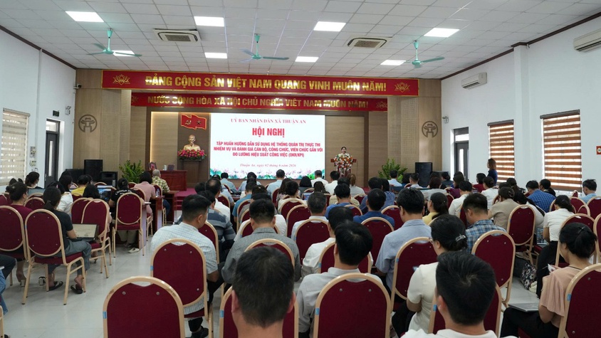 Thuận An tập huấn ứng dụng HanoiWork- nâng cao hiệu quả quản trị công việc trên nền tảng số