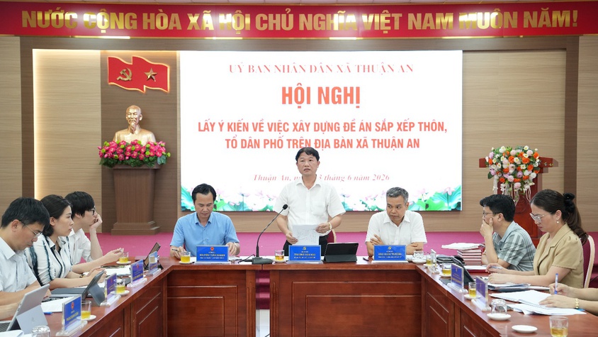 Xã Thuận lấy ý kiến về việc xây dựng đề án sắp xếp thôn, tổ dân phố trên địa bàn xã