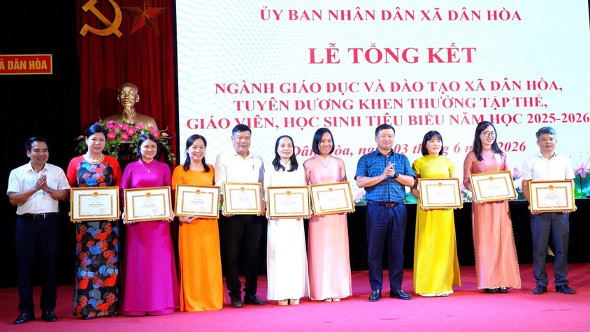 DÂN HÒA TỔNG KẾT NĂM HỌC 2025-2026: NHIỀU ĐIỂM SÁNG TRONG ĐỔI MỚI GIÁO DỤC