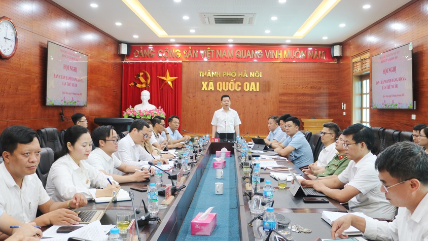 Hội nghị lần thứ Mười Ban chấp hành Đảng bộ xã Quốc Oai khóa I thông qua nhiều nội dung quan trọng