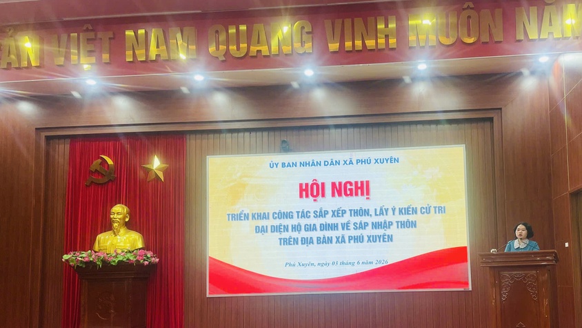 UBND xã Phú Xuyên triển khai hướng dẫn lấy ý kiến nhân dân phục vụ xây dựng Đề án sắp xếp, sáp nhập thôn