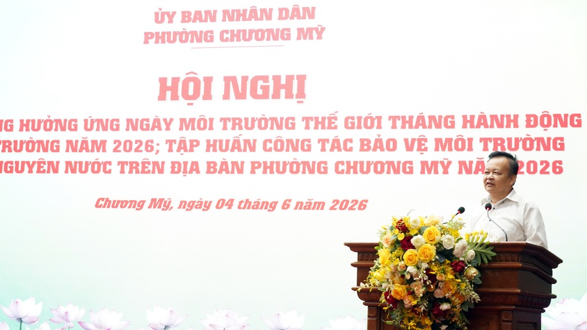Phường Chương Mỹ phát động hưởng ứng Ngày Môi trường thế giới, Tháng hành động vì môi trường năm 2026 và tập huấn công tác bảo vệ môi trường, tài nguyên nước