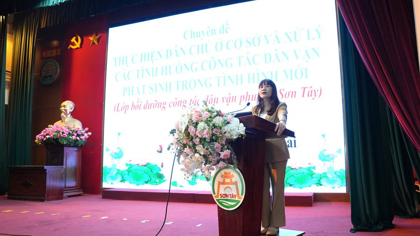 Phường Sơn Tây bồi dưỡng nghiệp vụ dân vận, tuyên giáo cho đội ngũ cán bộ cơ sở