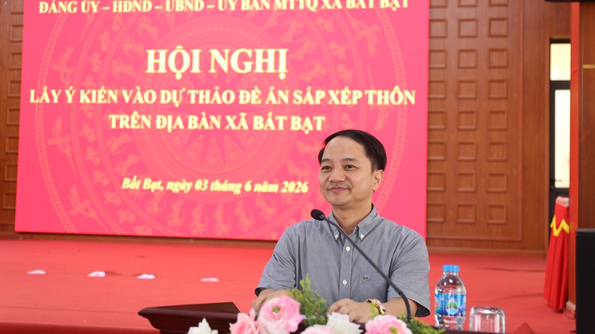Xã Bất Bạt lấy ý kiến hoàn thiện Đề án sắp xếp thôn trên địa bàn xã.