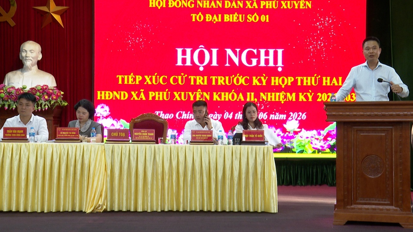 Tổ đại biểu số 1 HĐND xã tiếp xúc cử tri tại các thôn Phú Mỹ, Thao Chính, Mỹ Lâm, Đông Đoài, Đại Nam