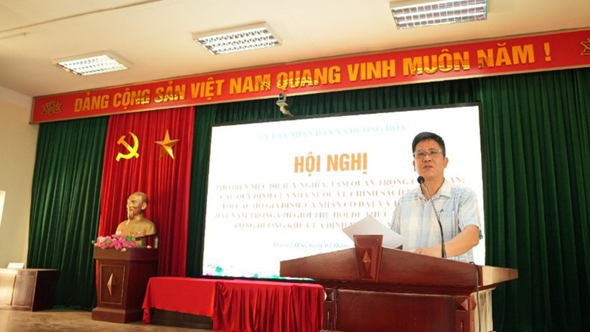 Hội nghị thông báo kế hoạch, tiến độ thực hiện dự án mở rộng đường khu Cửa Đình Hiệp 