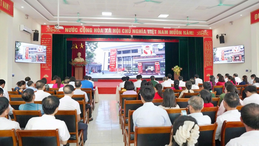 Xã Thiên Lộc sơ kết 01 năm vận hành bộ máy của Hệ thống chính trị và chính quyền địa phương 2 cấp.