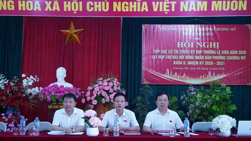 Tổ đại biểu số 5 HĐND phường Chương Mỹ tiếp xúc cử tri trước kỳ họp thường lệ giữa năm 2026