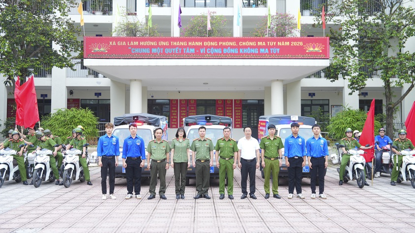 Xã Gia Lâm ra quân hưởng ứng Tháng hành động phòng, chống ma túy năm 2026