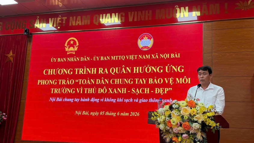 Xã Nội Bài ra quân hưởng ứng Phong trào thi đua “Toàn dân chung tay bảo vệ môi trường vì Thủ đô xanh - sạch - đẹp”, ngày môi trường thế giới và tháng hành động vì môi trường 
