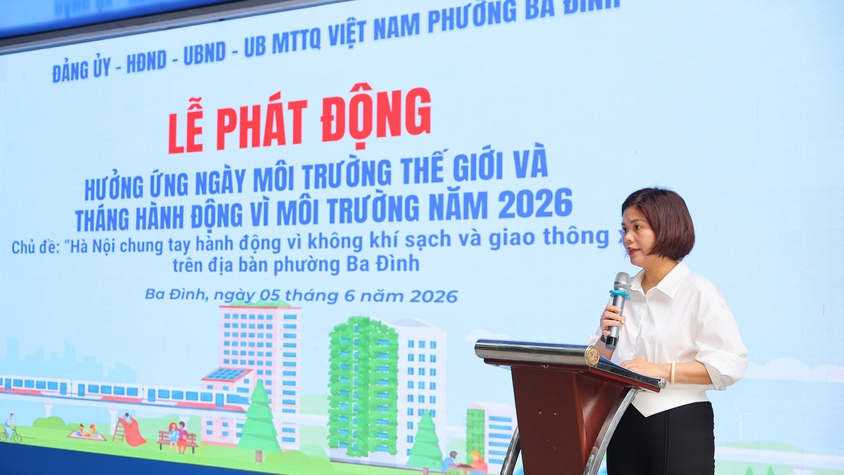 Phường Ba Đình tổ chức Lễ ra quân hưởng ứng Ngày Môi trường thế giới và Tháng hành động vì môi trường năm 2026
