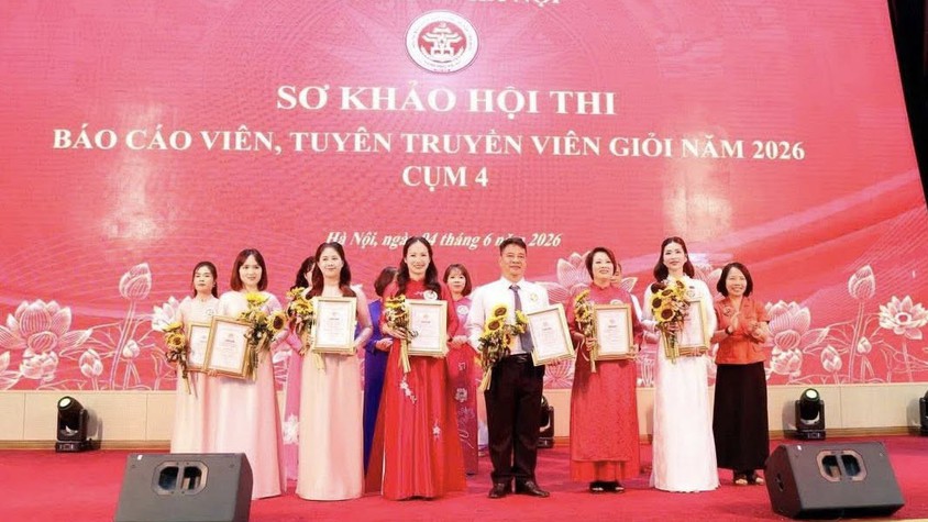 Phường Dương Nội đạt giải khuyến khích tại Hội thi báo cáo viên, tuyên truyền viên giỏi năm 2026 Cụm thi số 4