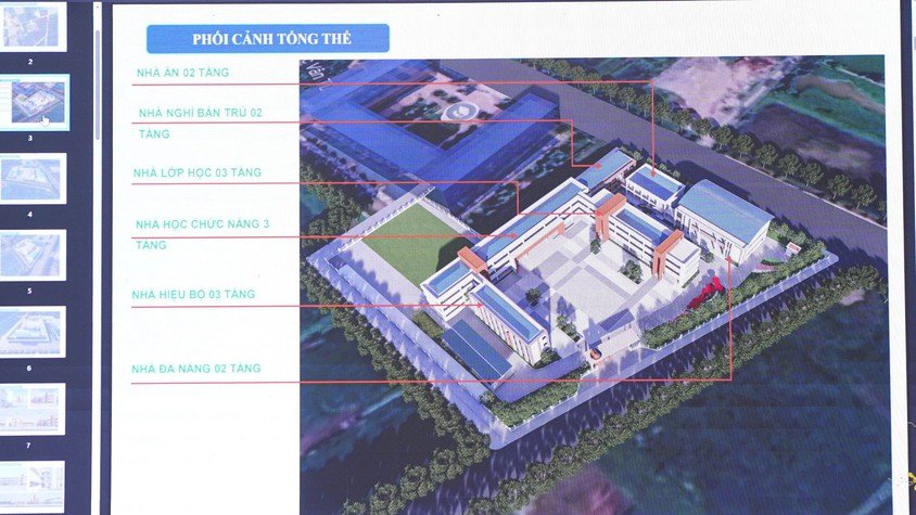 Hội nghị nghe đơn vị tư vấn báo cáo phương án thiết kế, quy hoạch Dự án xây mới Trường Trung học cơ sở Vân Từ