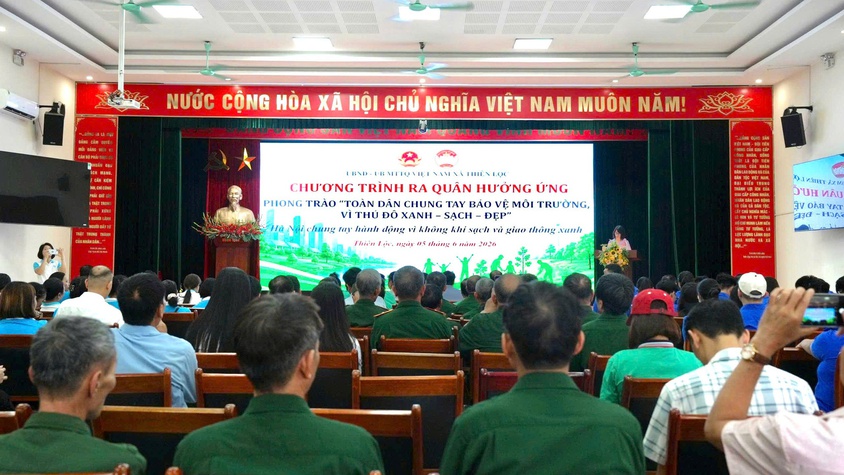 Xã Thiên Lộc ra quân hưởng ứng phong trào 