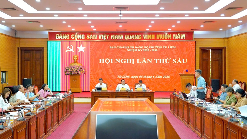 Hội nghị lần thứ sáu Ban Chấp hành Đảng bộ phường Từ Liêm khóa I thông qua nhiều nhiệm vụ trọng tâm giai đoạn 2026 - 2030