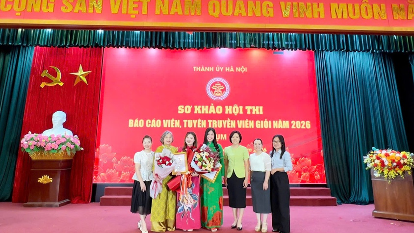 ĐẠI DIỆN ĐẢNG BỘ PHƯỜNG BỒ ĐỀ XUẤT SẮC GIÀNH GIẢI NHÌ TẠI HỘI THI BÁO CÁO VIÊN, TUYÊN TRUYỀN VIÊN GIỎI CỤM 5 THÀNH PHỐ HÀ NỘI NĂM 2026