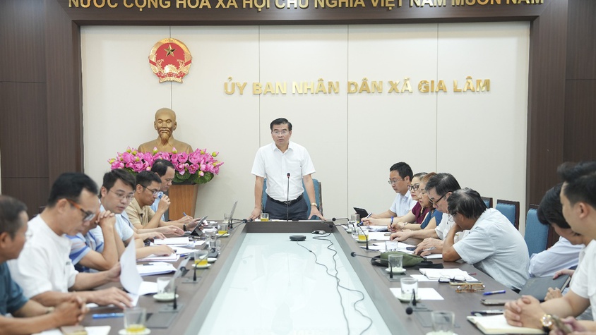UBND xã Gia Lâm họp triển khai chủ trương và dự kiến phương án thành lập các tổ dân phố trong Khu đô thị Gia Lâm – Vinhomes Ocean Park