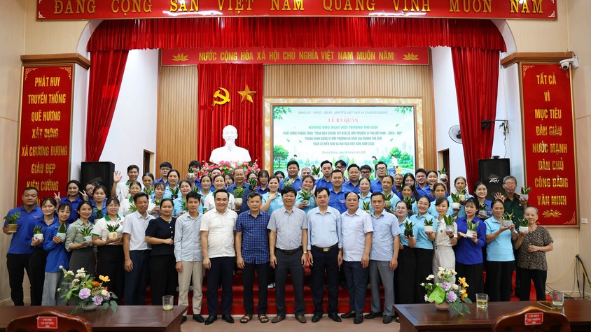 Xã Chương Dương ra quân hưởng ứng phong trào 