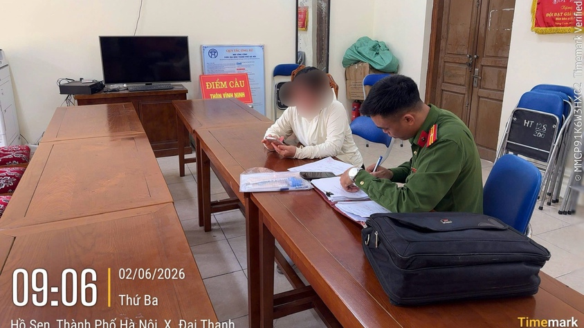 Công an xã Đại Thanh xử phạt hành chính 1,5 triệu đồng đối với hành vi đổ trộm rác thải