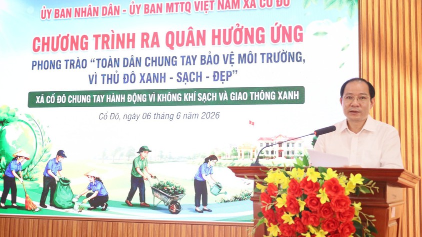 XÃ CỔ ĐÔ PHÁT ĐỘNG VÀ RA QUÂN HƯỞNG ỨNG PHONG TRÀO THI ĐUA “TOÀN DÂN CHUNG TAY BẢO VỆ MÔI TRƯỜNG, VÌ MỘT THỦ ĐÔ XANH - SẠCH - ĐẸP”
