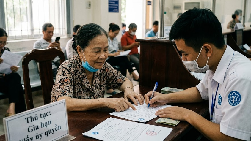 THÔNG BÁO VỀ VIỆC GIA HẠN GIẤY ỦY QUYỀN NHẬN LƯƠNG HƯU, TRỢ CẤP BẢO HIỂM XÃ HỘI THEO QUY ĐỊNH MỚI