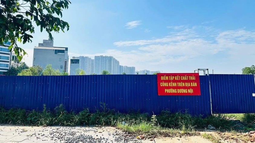 Phường Dương Nội bố trí điểm tập kết rác thải cồng kềnh tại khu đất dịch vụ La Dương -TDP Thành Công