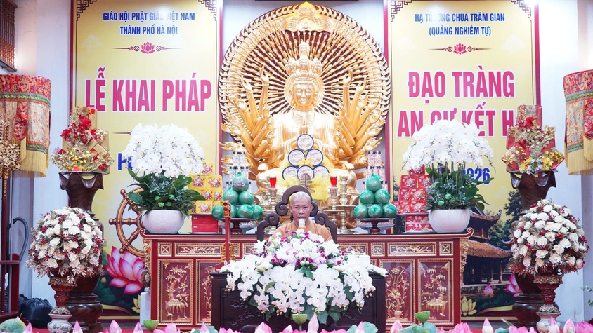 Chùa Trăm Gian khai pháp khóa An cư kết hạ Phật lịch 2570 và kỷ niệm 10 năm thành lập Hạ trường Trăm Gian