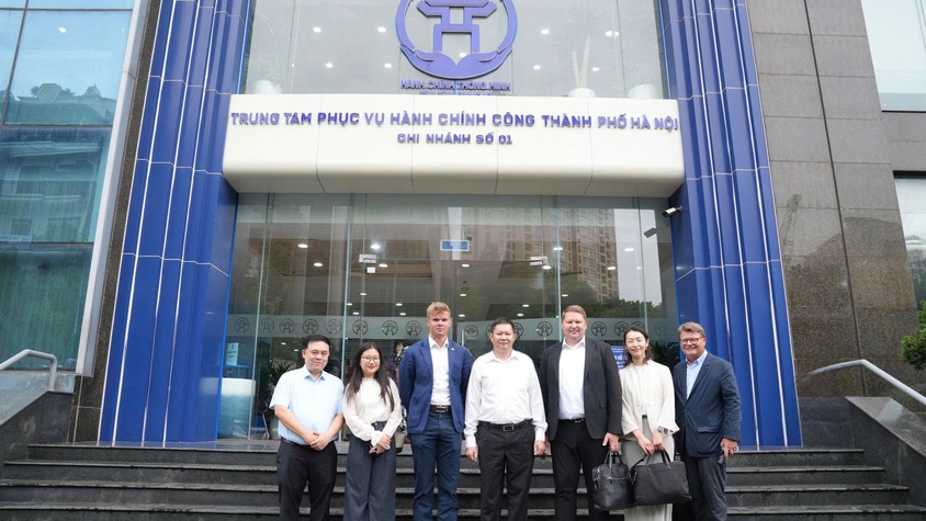 Đoàn công tác Đại sứ quán Đan Mạch ấn tượng với mô hình phục vụ hành chính công của Hà Nội