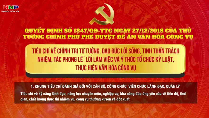 Khung tiêu chí và thang điểm đánh giá nhằm thực hiện sắp xếp tổ chức bộ máy, tinh giản biên chế