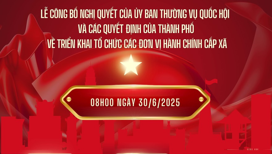 Lễ công bố NQ của Trung ương và các QĐ của Thành phố Hà Nội về triển khai tổ chức các đơn vị hành chính cấp xã