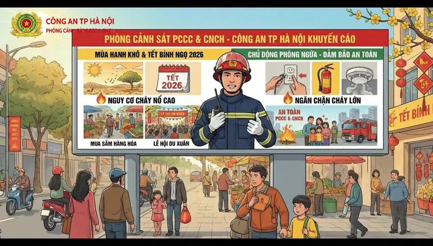 Khuyến cáo bảo đảm an toàn phòng cháy, chữa cháy dịp Tết Nguyên đán Bính Ngọ 2026