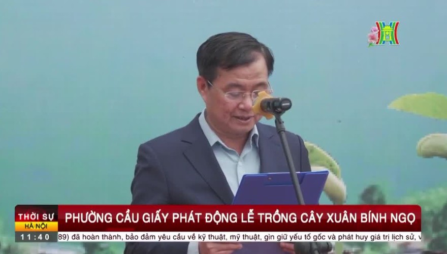 CẦU GIẤY: PHÁT ĐỘNG TẾT TRỒNG CÂY, CHUNG TAY KIẾN TẠO ĐÔ THỊ XANH BỀN VỮNG