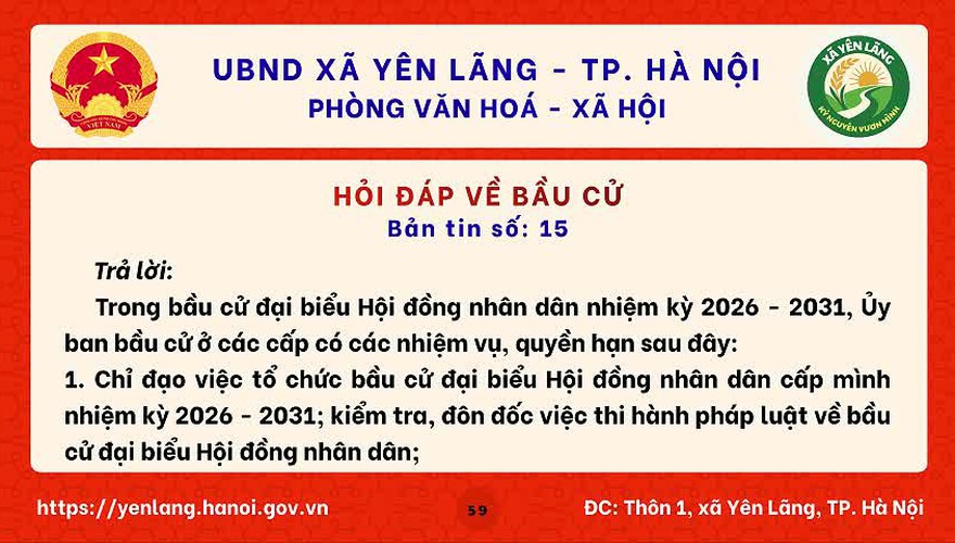 BẢN TIN 15 HỎI ĐÁP VỀ BẦU CỬ QUỐC HỘI KHÓA XVI VÀ HĐND CÁC CẤP NHIỆM KỲ 2026-2031