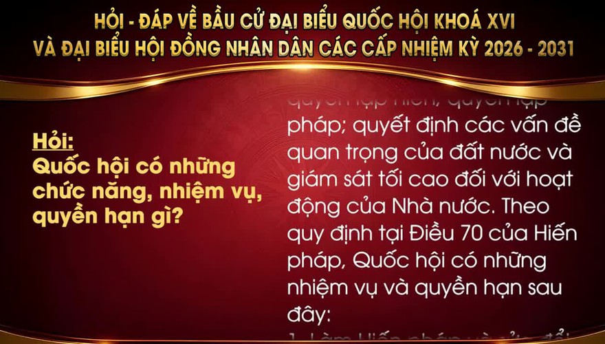 Chuỗi hỏi đáp về bầu cử đại biểu quốc hội và bầu cử đại biểu HĐND các cấp nhiệm kỳ 2026-2031