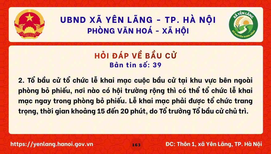 BẢN TIN 39 HỎI ĐÁP VỀ BẦU CỬ QUỐC HỘI KHÓA XVI VÀ HĐND CÁC CẤP NHIỆM KỲ 2026-2031