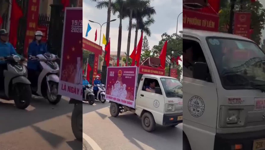 Tuổi trẻ Từ Liêm tổ chức tuyên truyền lưu động chào mừng bầu cử