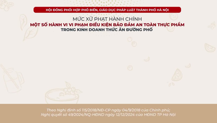 Hãy đảm bảo an toàn thực phẩm trong kinh doanh thức ăn đường phố