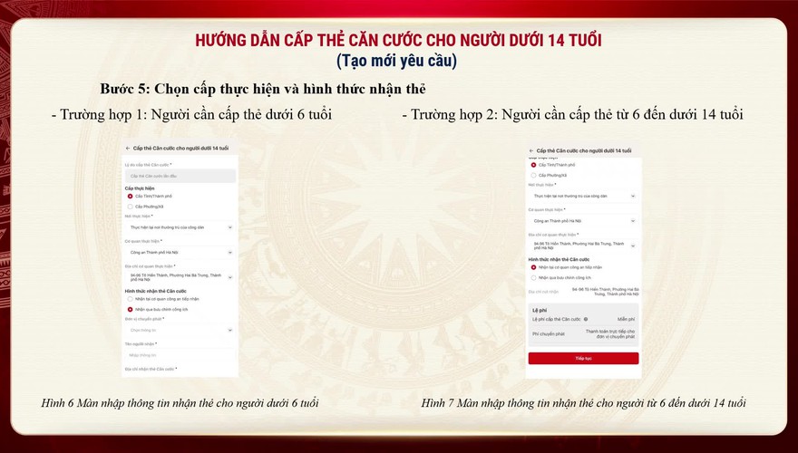 Công an xã Nam Phù hướng dẫn cấp thẻ căn cước công dân cho trẻ em từ 6 đến dưới 14 tuổi