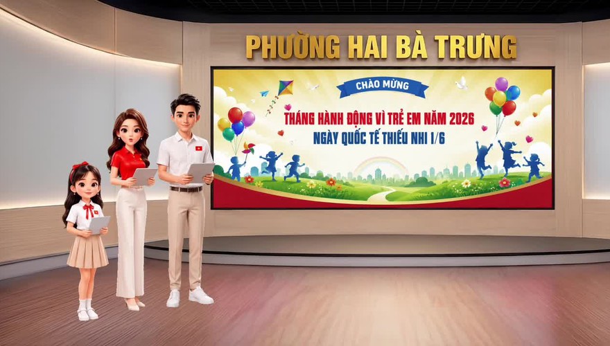 (clip AI) Phường Hai Bà Trưng: Trạm kết nối số tháng 6 - Tháng hành động vì trẻ em năm 2026 - ngày Quốc tế Thiếu nhi 01/6.
