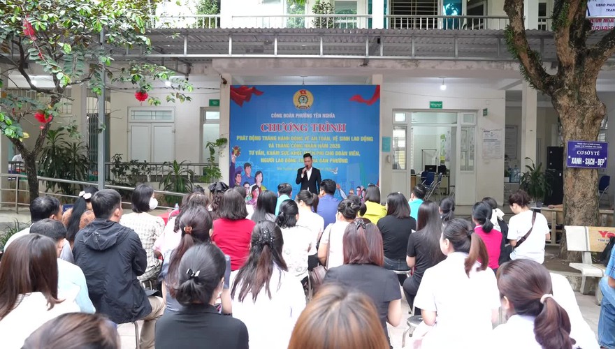 Phường Yên Nghĩa phát động tháng hành động về An toàn, vệ sinh lao động và Tháng công nhân năm 2026; tư vấn, khám sức khỏe miễn phí cho đoàn viên, người lao động